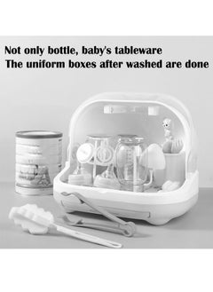 ZCM-HAPPY Portable Feeding Bottle Storage Box Baby Tableware Storage Drain Dustproof Storage Box  - Image 3