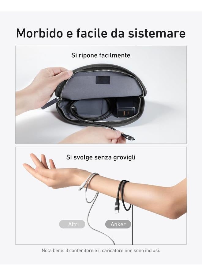 Anker USB-C to USB-C Cable ( 3 ft, 240W, Upcycled-Braided ) PD FAST CHARGING Series 6 for iPhone 15/15 Pro/15 Plus/15 Pro Max, MacBook Pro, MacBook Air, iPad Pro, Lenovo, HP, and More - Image 3