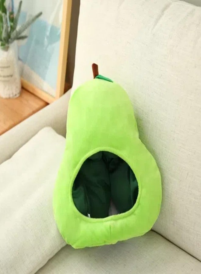 HIPIHOM Plush Fruit Headgear Hat Funny Novelty Hat Sleeping Pillow Toy Stuffed Cap Photo Props Warm Cosplay Costume Head Accessories (Pear) - Image 3