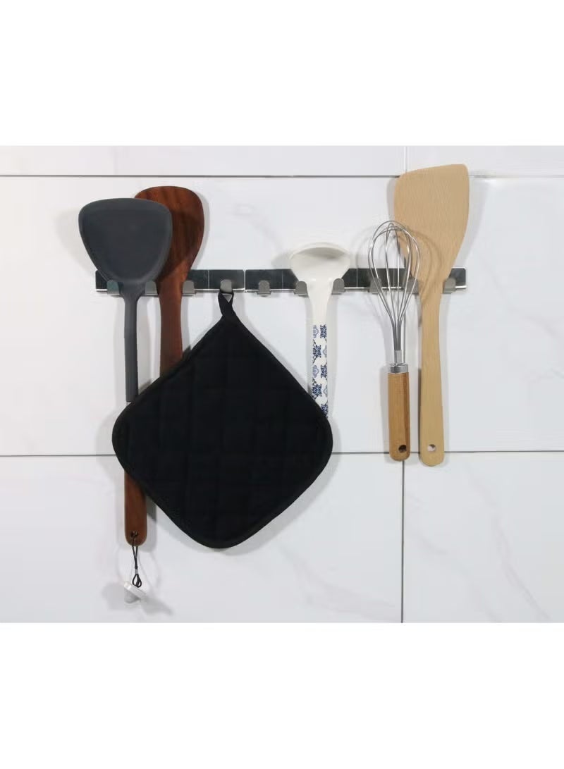 كيو زد 5 قطع حاملات أواني للمطبخ، وأغطية أواني مصنوعة من القطن بمقاومة عالية للحرارة، ووسادات ساخنة، وحوامل أواني للطهي والخبز - Image 4