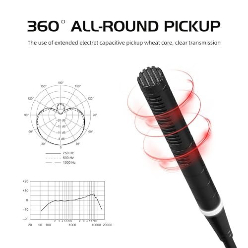 DIGIMORE Wired Gooseneck Microphone System with 1-Touch Mute | 24″ Adjustable Desktop Mic | Cardioid Pickup | XLR Output – Ideal for Meetings, Lectures & Public Speaking (D‑670) - Image 2