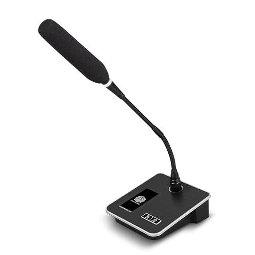DIGIMORE Wired Gooseneck Microphone System with 1-Touch Mute | 24″ Adjustable Desktop Mic | Cardioid Pickup | XLR Output – Ideal for Meetings, Lectures & Public Speaking (D‑670) - Image 1