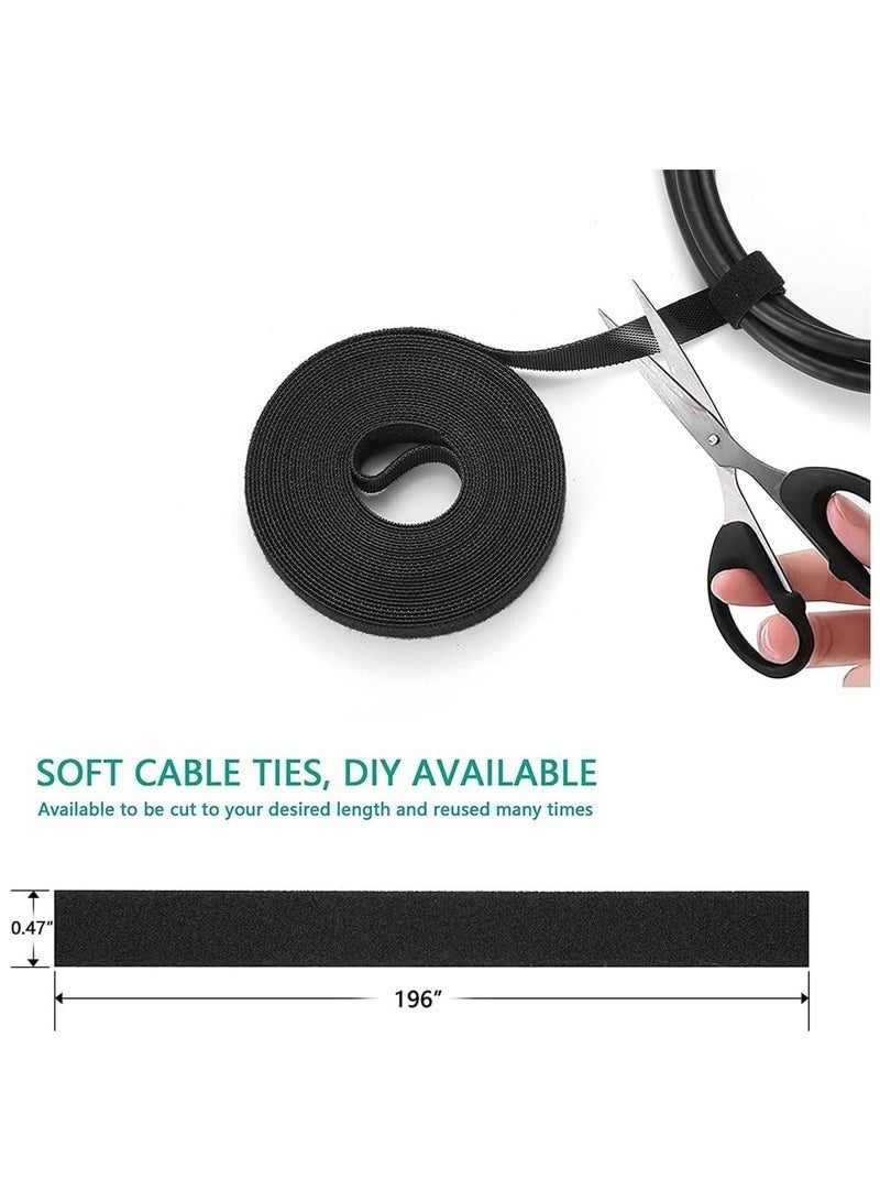 DURKU 173 Pcs Cable Management Organizer Kit, Adhesive Cable Clips Holder, Cable Ties, Adhesive Wall Cable Tie, Fasten Cable Ties - Image 2