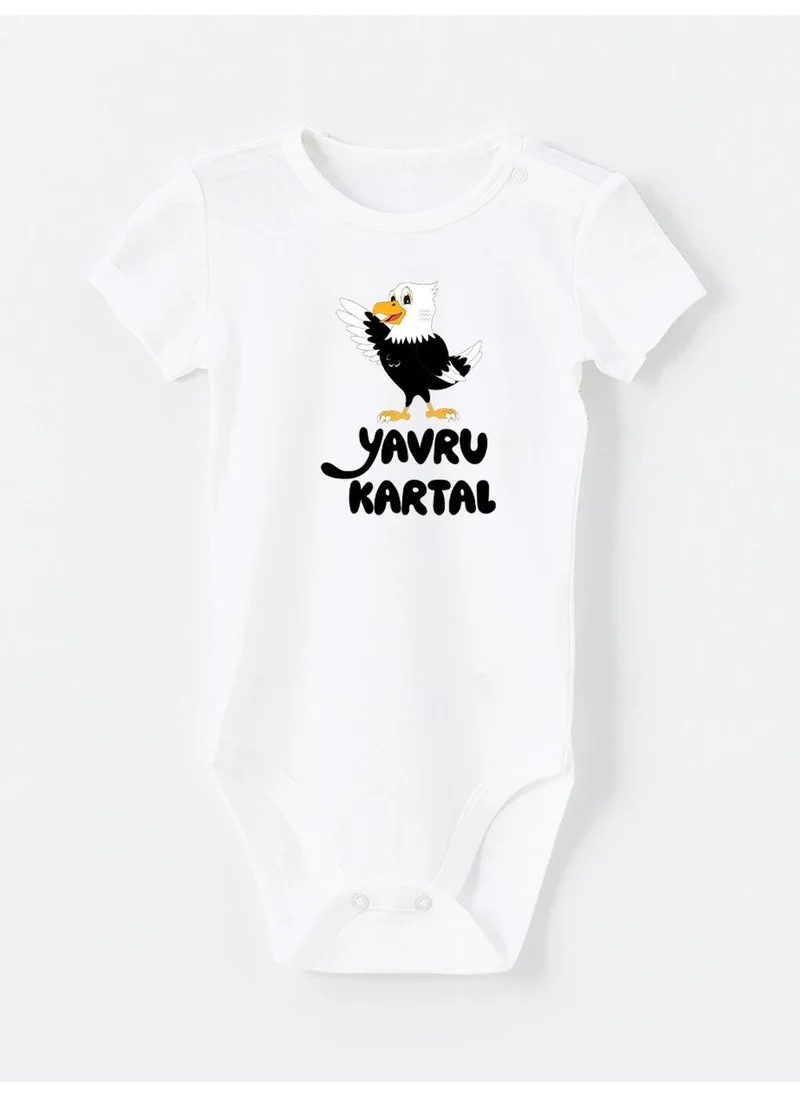 BRZ Collection Cotton Baby Eagle Printed Shoulder and Bottom Snap Bodysuit Baby Bodysuit