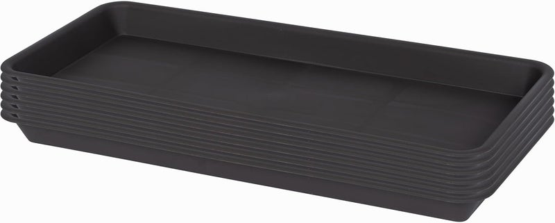 VUWEZ Rectangle Plant Tray, Plant Drip Tray, Plant Pot Saucers, Plant Germination Trays, Plant Saucers - Image 1