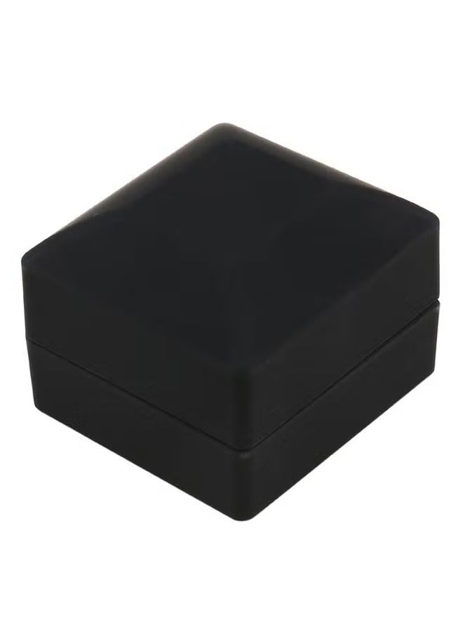 HMMSYLVA Engagement Ring Box with Light LED Jewelry Ear Gift Box Black - Image 1