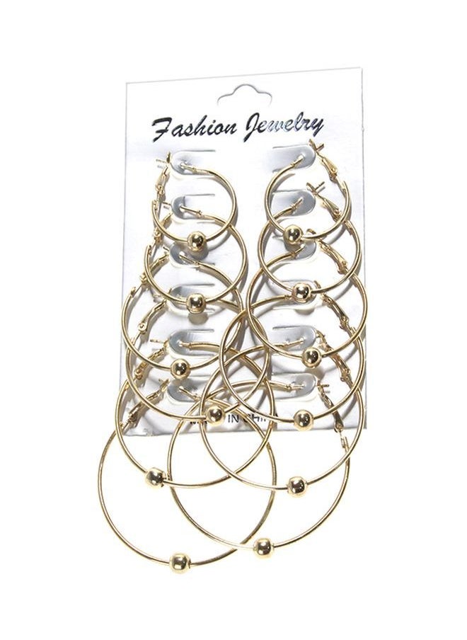 NIBEMINENT - 6 Pairs Alloy Earrings Set - Image 1