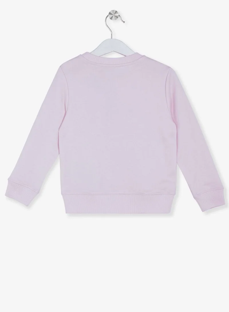 Calvin Klein Jeans Pearly Pink Youth Graphic Pullover Sweatshirt for Women | Best Price UAE