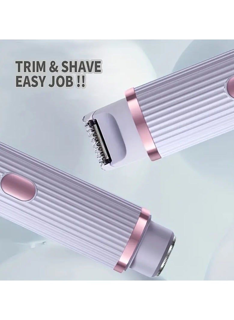 Bikini Trimmer Electric Hair Removal For Women 2 In 1 Rechargeable Lady Shaver Pubic Hair Groomer Body Razor Painless IPX7 Waterproof - Image 5