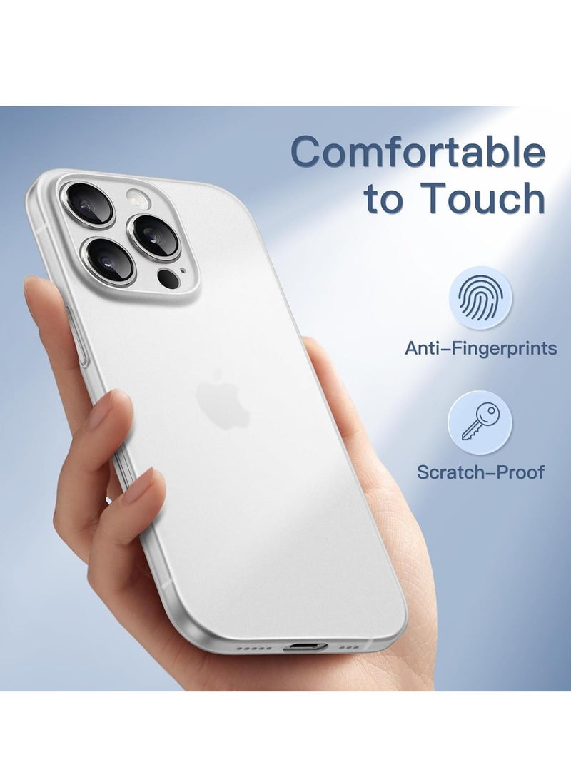 general Ultra-Slim 0.35mm Case for iPhone 16 Pro (6.3 Inch) – Lightweight Matte Finish, Full Camera Lens Protection, Minimalist Hard Cover (Frosted Clear) - Image 3