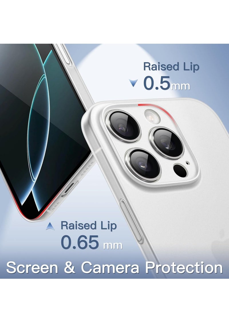general Ultra-Slim 0.35mm Case for iPhone 16 Pro (6.3 Inch) – Lightweight Matte Finish, Full Camera Lens Protection, Minimalist Hard Cover (Frosted Clear) - Image 2