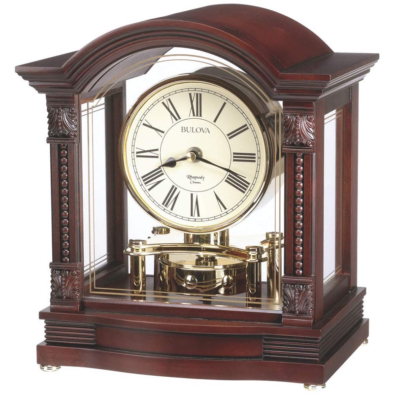 Bulova Bulova B1987 Bardwell Clock Antique Walnut 