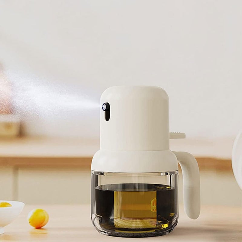 aDai Oil Sprayer for Cooking 180ml Glass Dispenser Bottle Spray Mister Refillable Food Grade Vinegar Spritzer for Air Fryer Salad Baking Grilling Frying Timeless Cream Pack of 1 - Image 2