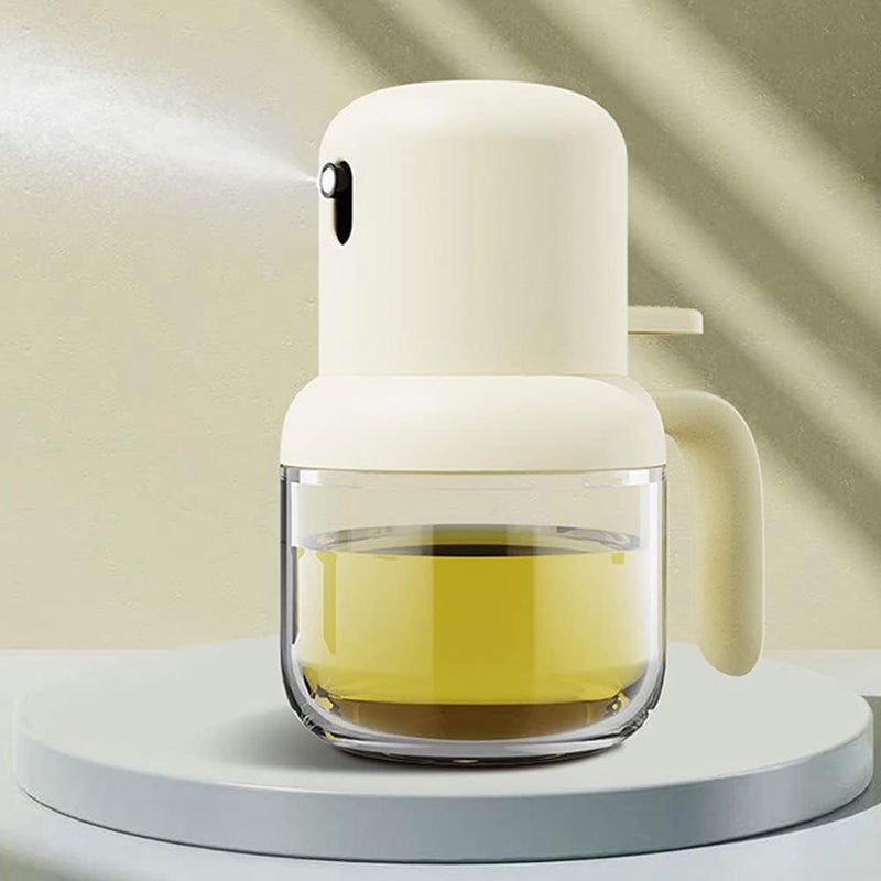 aDai Oil Sprayer for Cooking 180ml Glass Dispenser Bottle Spray Mister Refillable Food Grade Vinegar Spritzer for Air Fryer Salad Baking Grilling Frying Timeless Cream Pack of 1 - Image 3