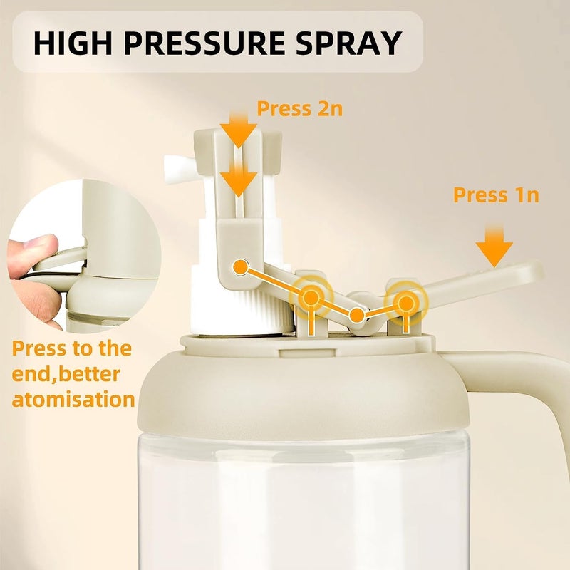 aDai Oil Sprayer for Cooking 180ml Glass Dispenser Bottle Spray Mister Refillable Food Grade Vinegar Spritzer for Air Fryer Salad Baking Grilling Frying Timeless Cream Pack of 1 - Image 4