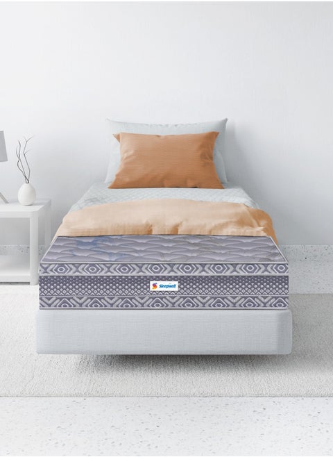 Sleepwell Spine Plus Regular | Visco Rebonded Foam | Single Bed Size | Bonnell Spring | Neem Fresche Technology | Anti Sag Mattress (200L x 90W x 20H cm)