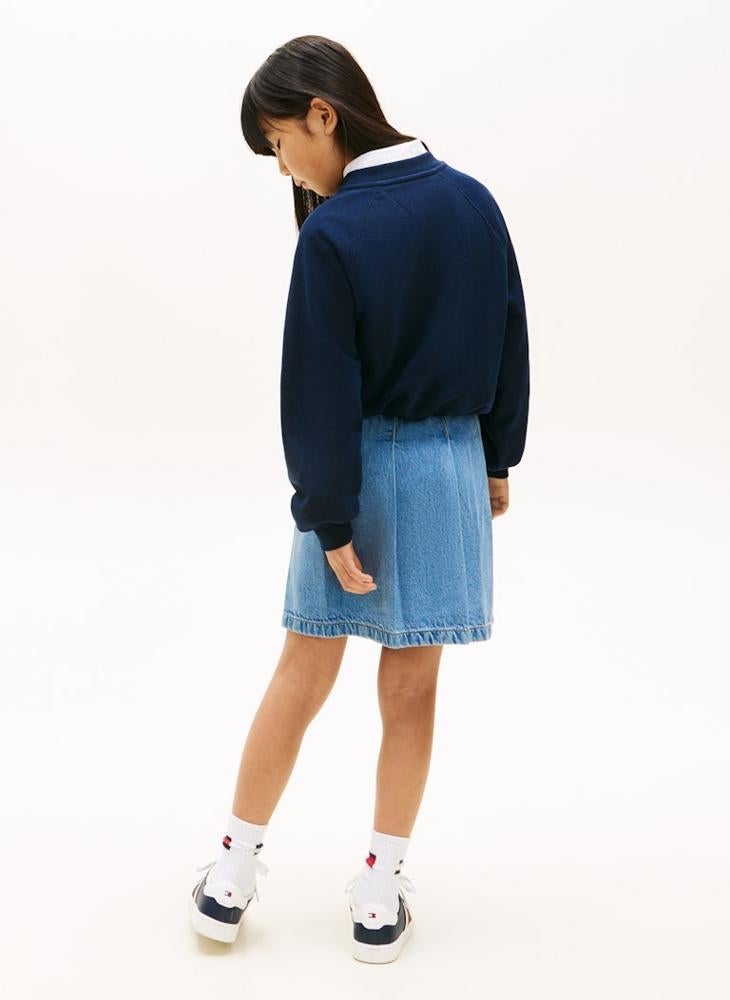 TOMMY HILFIGER Wavy Flag Puff Hem Relaxed Sweatshirt - Image 2