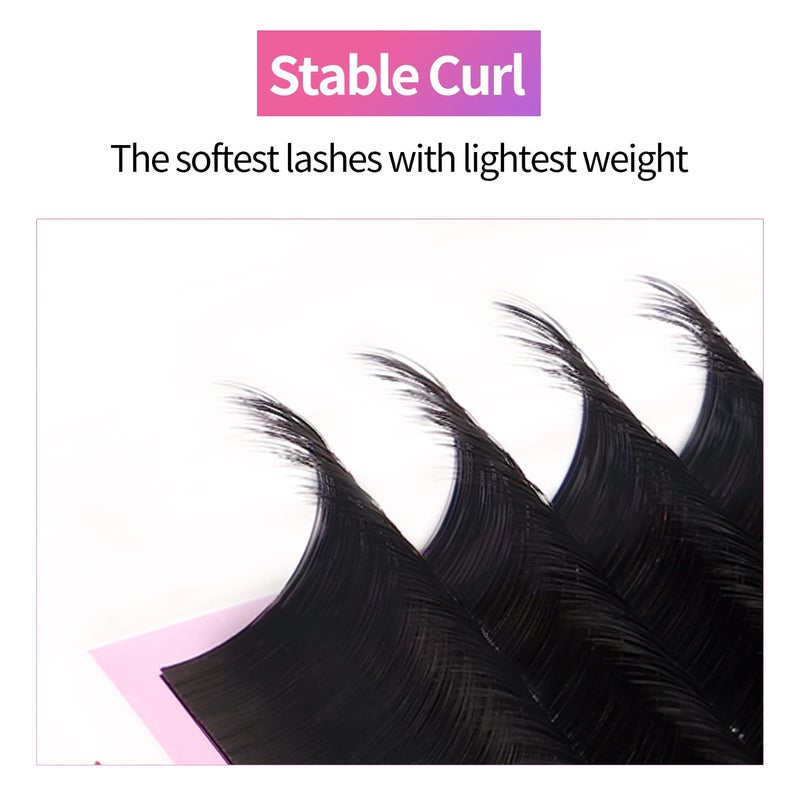 VEYES INC Classic Volume Lash Extensions 0.03-0.20 J/B/L/C/CC/D/DD Curl 5-25mm Mixed & Single Length Tray, Premium Silk Eyelashes, Professional Supplies for Lash Techs(Matte Black 0.03 D 15-20mm) - Image 4