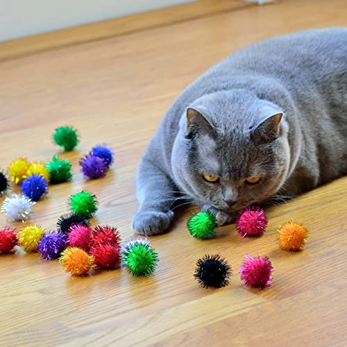 Youngever 30 Pack Sparkle Balls - Interactive Cat & Kitten Toys - Image 3
