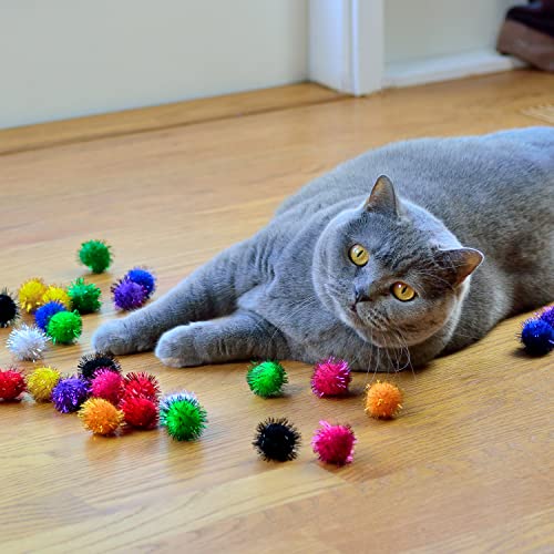 Youngever 30 Pack Sparkle Balls - Interactive Cat & Kitten Toys - Image 4