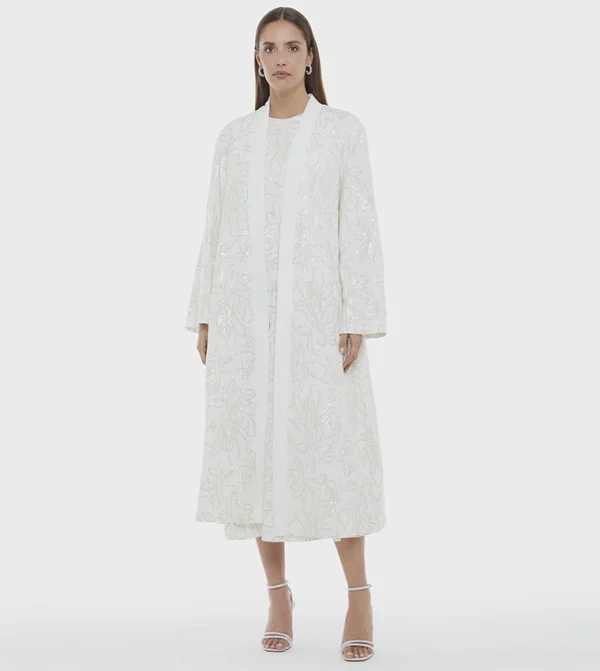 BCBG BCBG MEBROIDERED KAFTAN