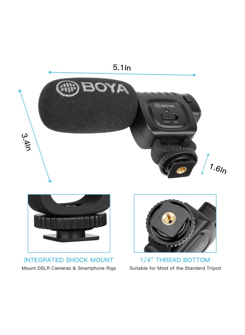 بويا BOYA BY-BM3011 ميكروفون الكاميرا، ميكروفون البندقية مع حامل الصدمات  - Image 2