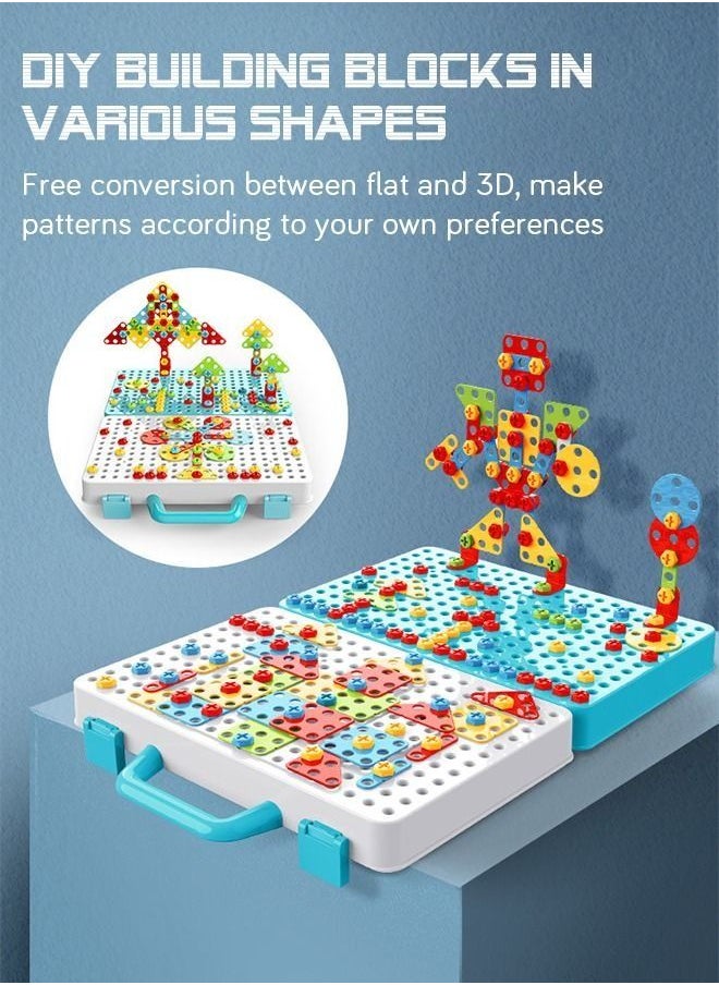 PYEBE - 276pcs STEM Learning Toys Construction Engineering Building Block Games with Drill & Screw Driver Tool Set For Kids - Image 1