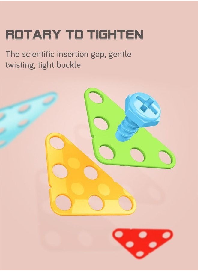 PYEBE - 276pcs STEM Learning Toys Construction Engineering Building Block Games with Drill & Screw Driver Tool Set For Kids - Image 1