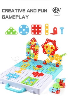 276pcs STEM Learning Toys Construction Engineering Building Block Games with Drill & Screw Driver Tool Set For Kids