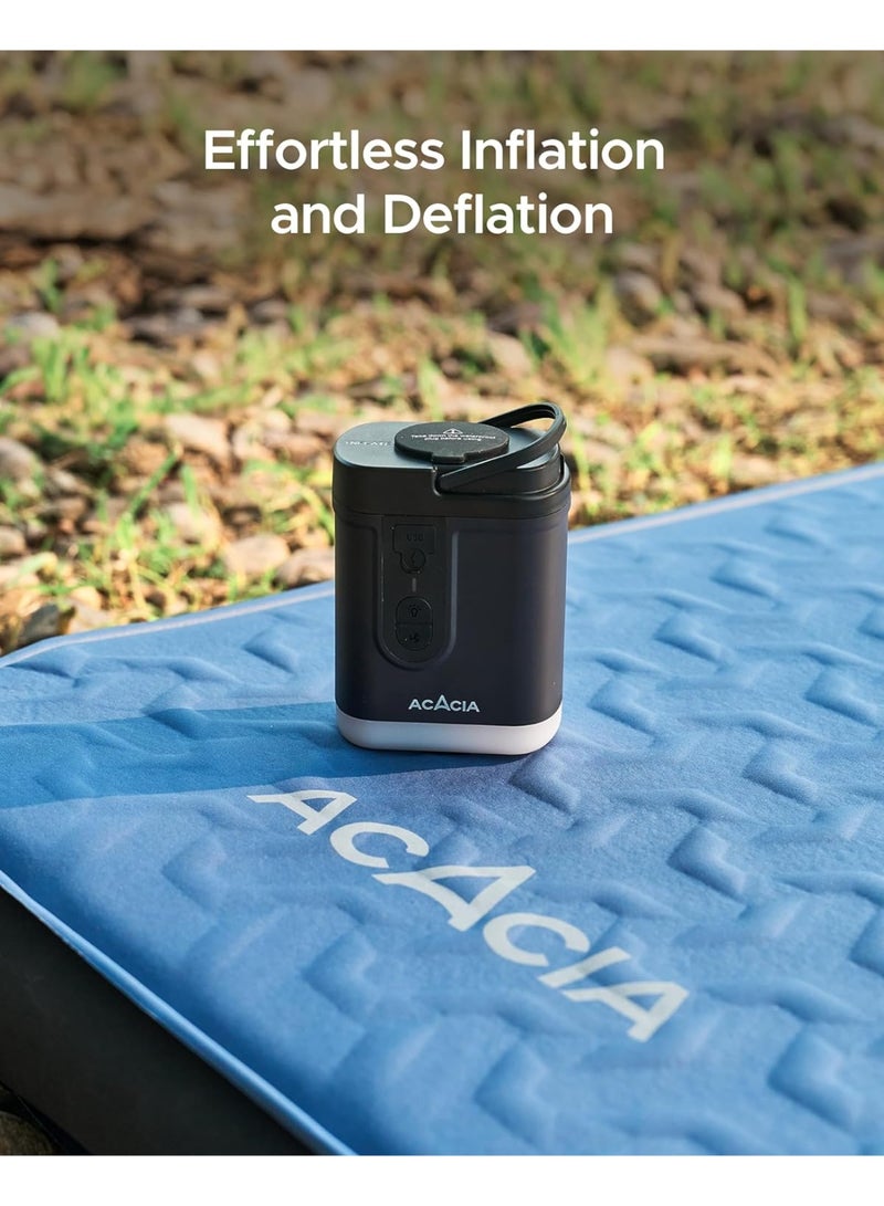 Acacia Portable Air Pump for Acacia Sleeping Pad, Rechargeable 4000mAh Battery Air Mattress Pump with Camping Light, Electric Air Pump for Inflatables with 5 Nozzles, Camping, Hiking, Pool, 4.8kPa - Image 5