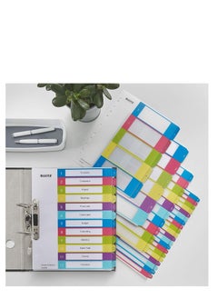LEITZ Leitz A4 12430000 Wow 1-10 Index, Printable on PC, Extra Wide, Heavy Duty Plastic, Multicolor  - Image 3