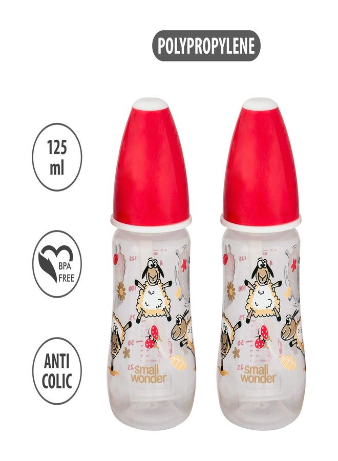 Small Wonder Baby Feeding Bottle Candy (Red, 125ML - Pack of 2) - Image 2