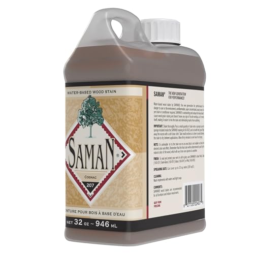 SamaN Interior Water Based Wood Stain - Natural Stain for Furniture, Moldings, Wood Paneling, Cabinets (Cognac TEW-207-32, 32 oz) - Image 5