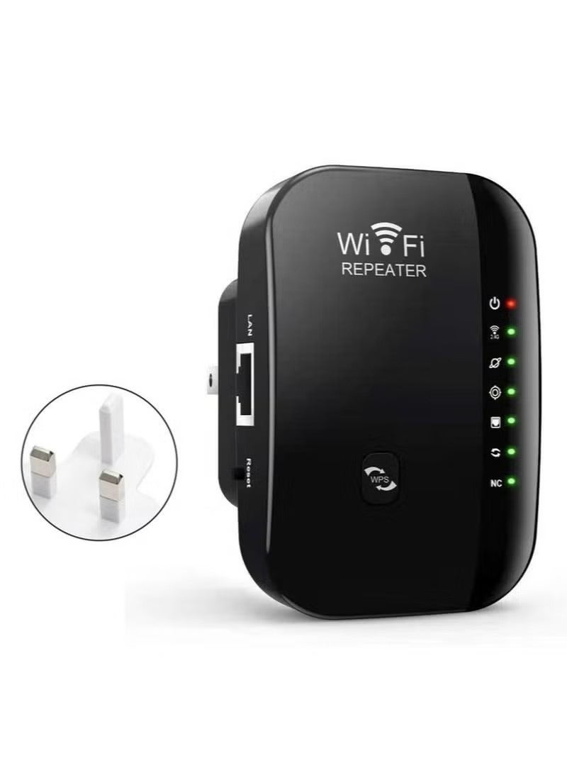 Coconut Wireless 300Mbps Wifi Router Range Extender Up to 5000sq（Black） - Image 1
