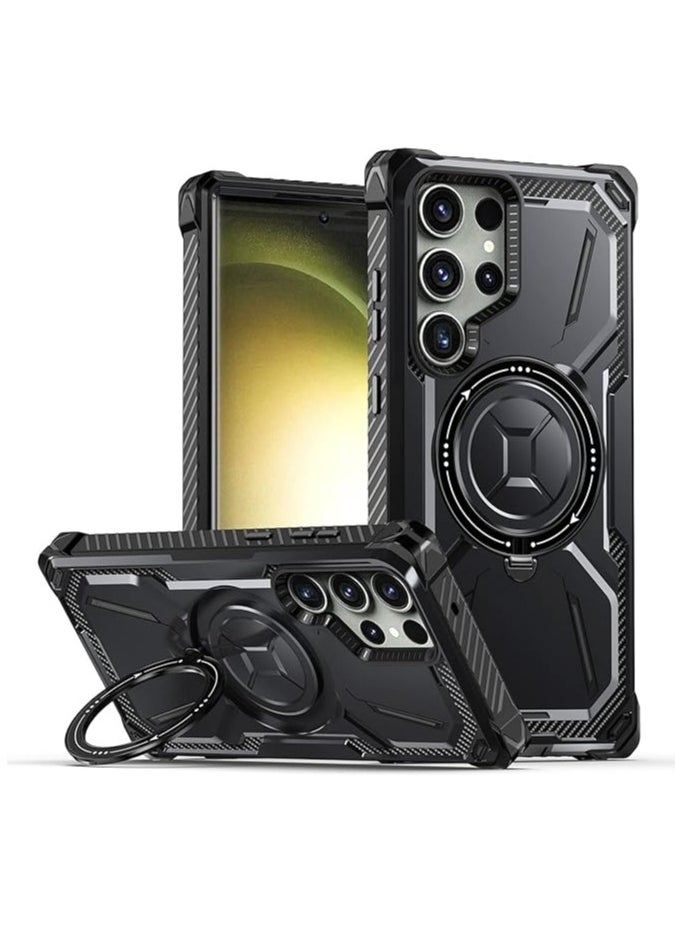 General - Samsung Galaxy S23 Ultra/S23 Plus/S23 MagSafe Double Layer Double Layer Invisible Magnetic Armor Case with High Quality Podium Features Strong, tough, shockproof protective case with loops - Image 1