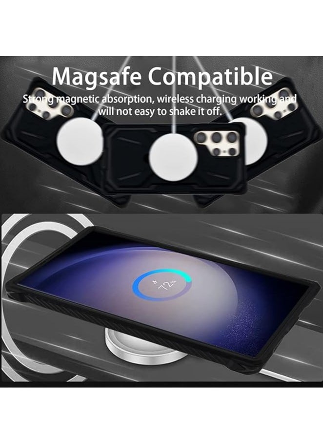 General - Samsung Galaxy S23 Ultra/S23 Plus/S23 MagSafe Double Layer Double Layer Invisible Magnetic Armor Case with High Quality Podium Features Strong, tough, shockproof protective case with loops - Image 1