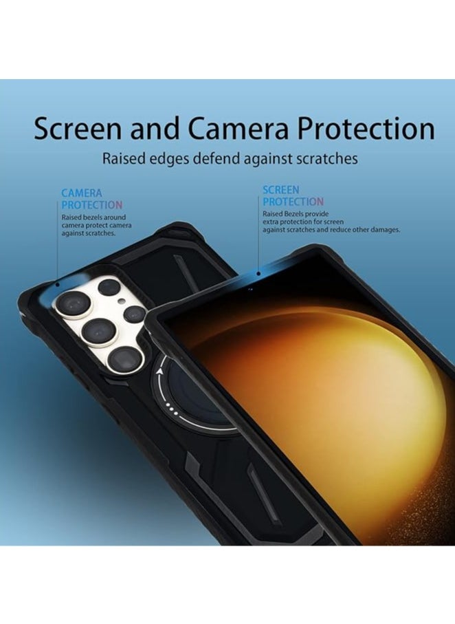 General - Samsung Galaxy S23 Ultra/S23 Plus/S23 MagSafe Double Layer Double Layer Invisible Magnetic Armor Case with High Quality Podium Features Strong, tough, shockproof protective case with loops - Image 1