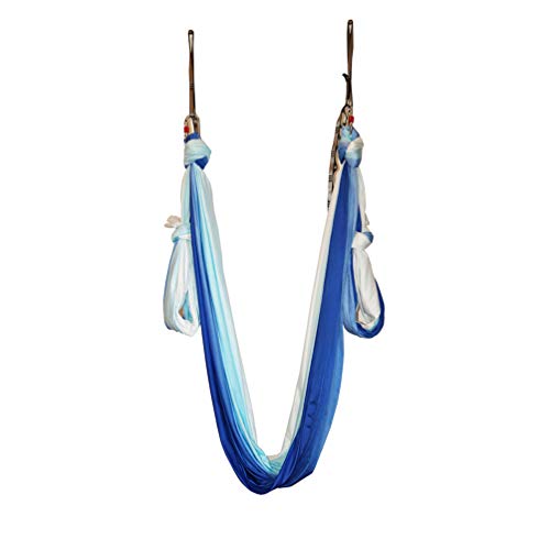 wellsem Aerial Yoga Hammock Aerial Pilates Silk Yoga Swing Set include Carabiners daisy Chain, Pose Guide 5.5 yards Set (Fairy) - Image 4