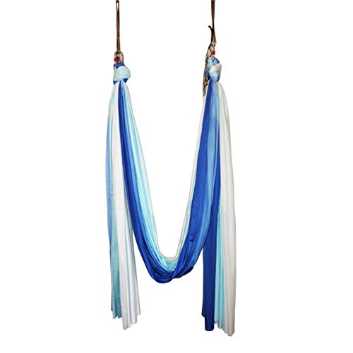 wellsem Aerial Yoga Hammock Aerial Pilates Silk Yoga Swing Set include Carabiners daisy Chain, Pose Guide 5.5 yards Set (Fairy) - Image 3