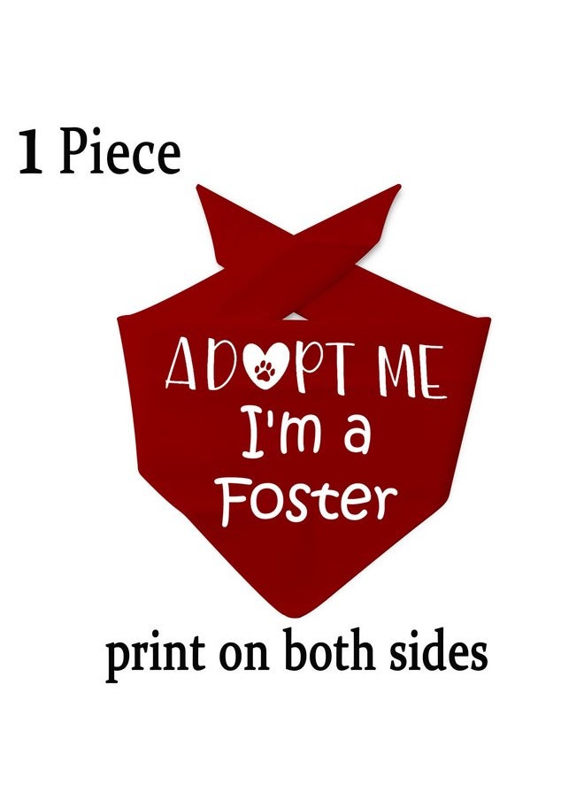 JXGZSO JXGZSO 1 Piece Adopt Me I'm a Foster Dog Bandana Adopted Dog Bandana Baby Dog Announcement Dog Bandana (I'm a Foster D)  - Image 2