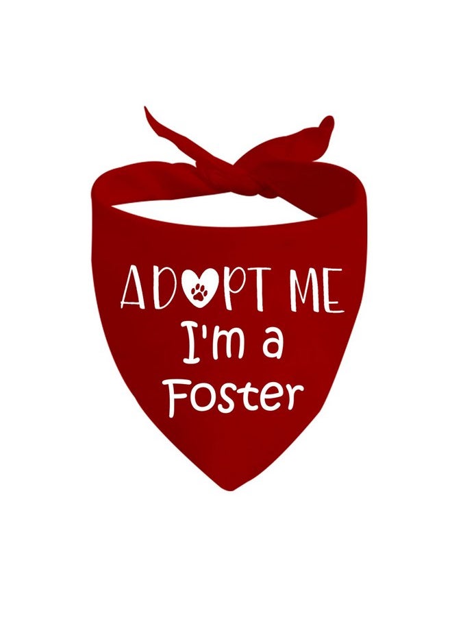 JXGZSO JXGZSO 1 Piece Adopt Me I'm a Foster Dog Bandana Adopted Dog Bandana Baby Dog Announcement Dog Bandana (I'm a Foster D)  - Image 1