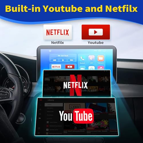 Flgocexs محول فلوغسكس اللاسلكي لسيارات كار بلاي - محول لاسلكي 3 في 1 لكار بلاي وأندرويد أوتو مع دعم نتفليكس ويوتيوب مدمج بطاقة TF فقط لنماذج السيارات الأصلية بعد 2016 مع كار بلاي سلكي - Image 3