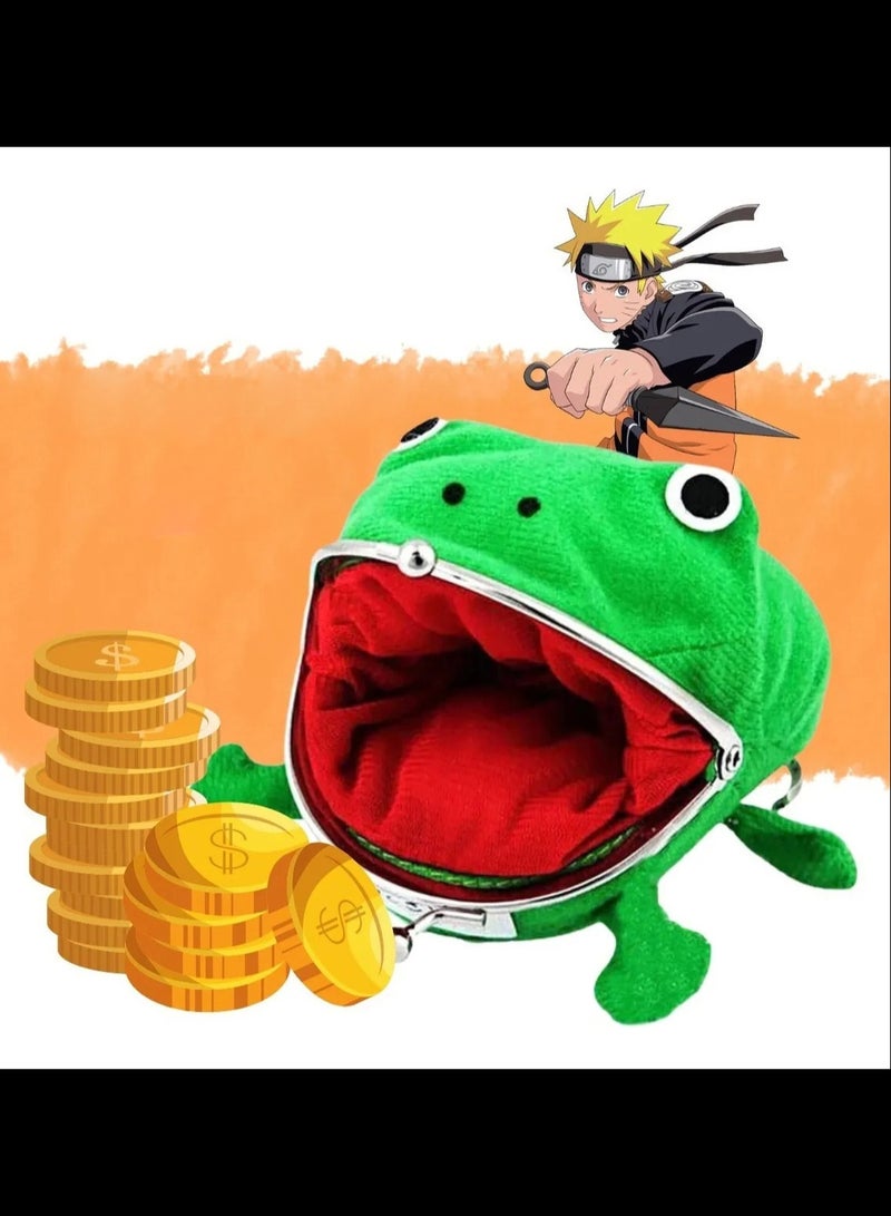 AVACraft Kids Coin Purse,Frog Wallet, Anime Cartoon Wallet, Manga Flannel Wallet,Anime Frog 10x9x5cm - Image 3
