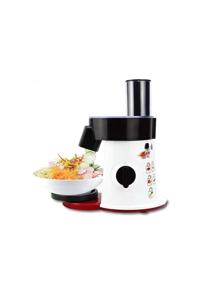 سونفير صانعة سلطات 5 في 1 – جهاز مطبخ كهربائي متعدد الوظائف بقوة 200 واط مع 5 شفرات من الستانلس ستيل، تقطيع الخضار والفواكه أوتوماتيكياً، مبشرة جبن، أنبوب تغذية واسع، سهل التنظيف - Image 1