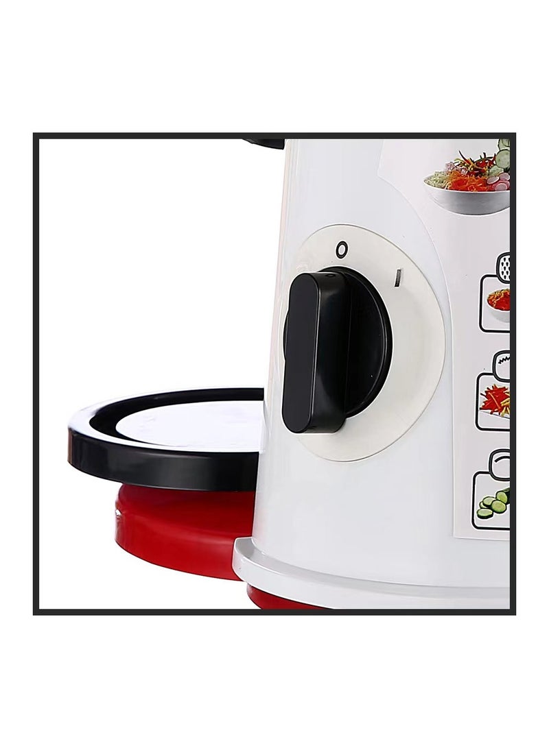 سونفير صانعة سلطات 5 في 1 – جهاز مطبخ كهربائي متعدد الوظائف بقوة 200 واط مع 5 شفرات من الستانلس ستيل، تقطيع الخضار والفواكه أوتوماتيكياً، مبشرة جبن، أنبوب تغذية واسع، سهل التنظيف - Image 3