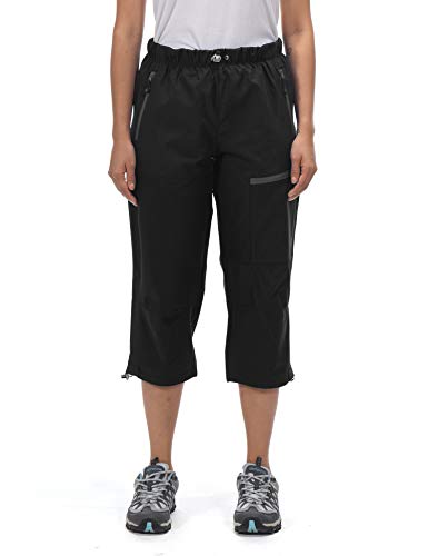 Little Donkey Andy Women's Quick Dry 3/4 Pants Capri Shorts Lightweight Hiking Travel Casual Black M - Image 4