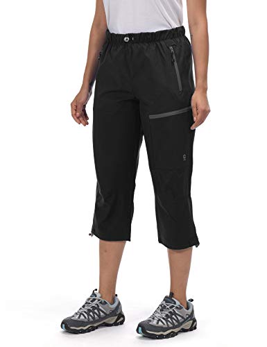 Little Donkey Andy Women's Quick Dry 3/4 Pants Capri Shorts Lightweight Hiking Travel Casual Black M - Image 2