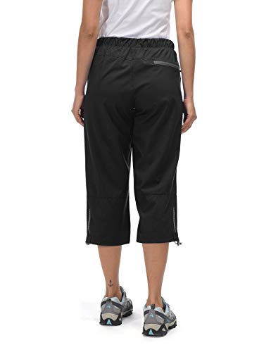 Little Donkey Andy Women's Quick Dry 3/4 Pants Capri Shorts Lightweight Hiking Travel Casual Black M - Image 5