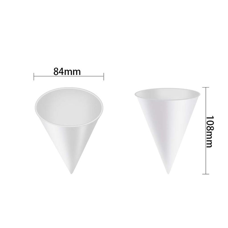 WXJ13 Disposable Snow Cone Cups, WXJ13 100 Piece 6 Ounce Shaved Ice Cups with 100 Piece Spoon Straws for Home Company Party - Image 1