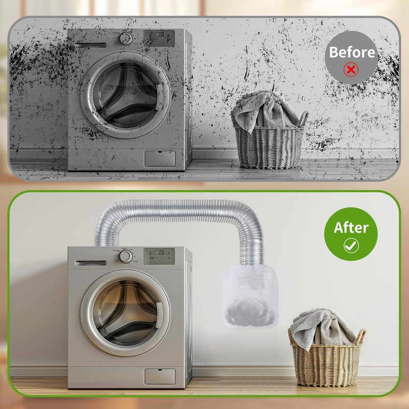 LSLYHTC 3Pcs Dryer Vent Lint Catcher Bags, Lint Bag Catcher for Dryers Vents, Outdoor and Indoor Dryer Vent Lint Trap Bag for Dust - Image 3